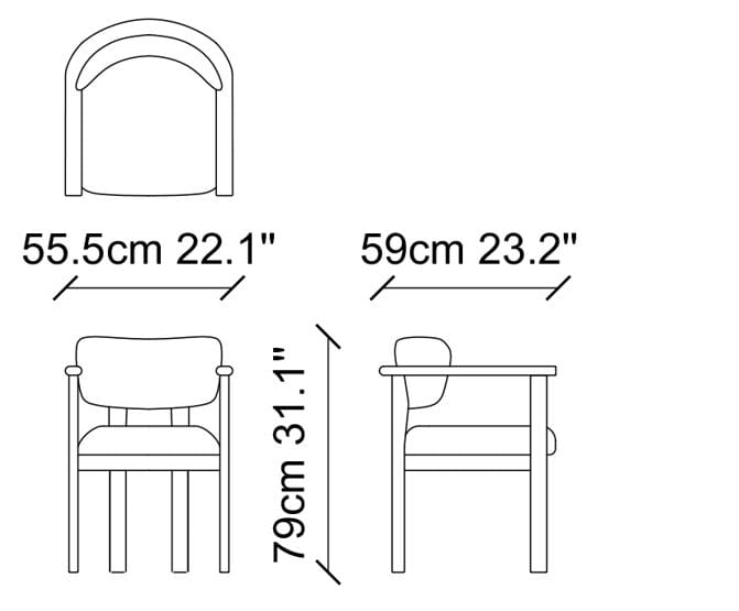 Мягкий тканевый стул с подлокотниками NDESIGN Ezora ARCH-00063592 - Вид №3