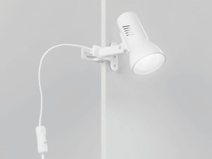 Металлическая лампа с зажимом