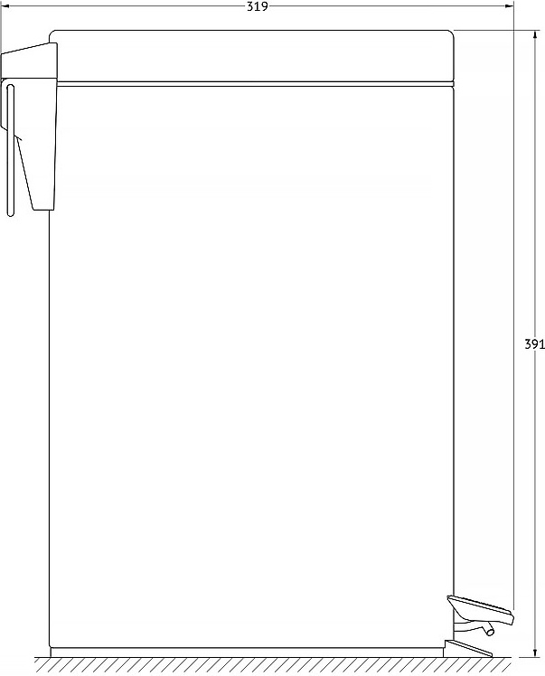 JBS 004 Ведро с педалью 12L SORCOSA Plain - Вид №1