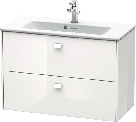 BR411100909 Brioso Тумбочка подвесная компакт Светло-голубой матовый декор Duravit - Вид №2