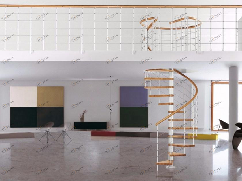 Fontanot Винтовая лестница из стали и дерева Genius sun-id-1409396