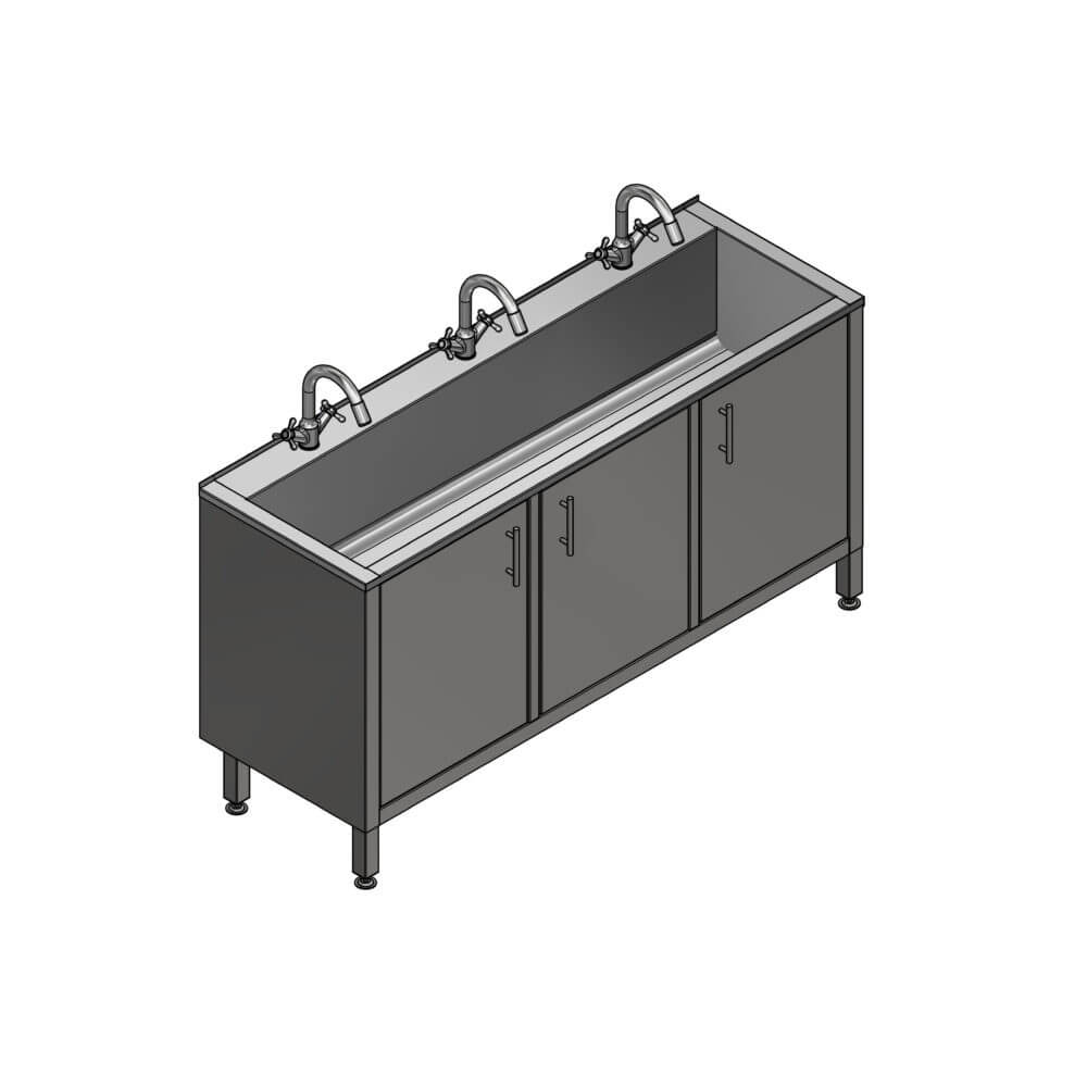3-005.1  Раковины коллективные Public Steel 