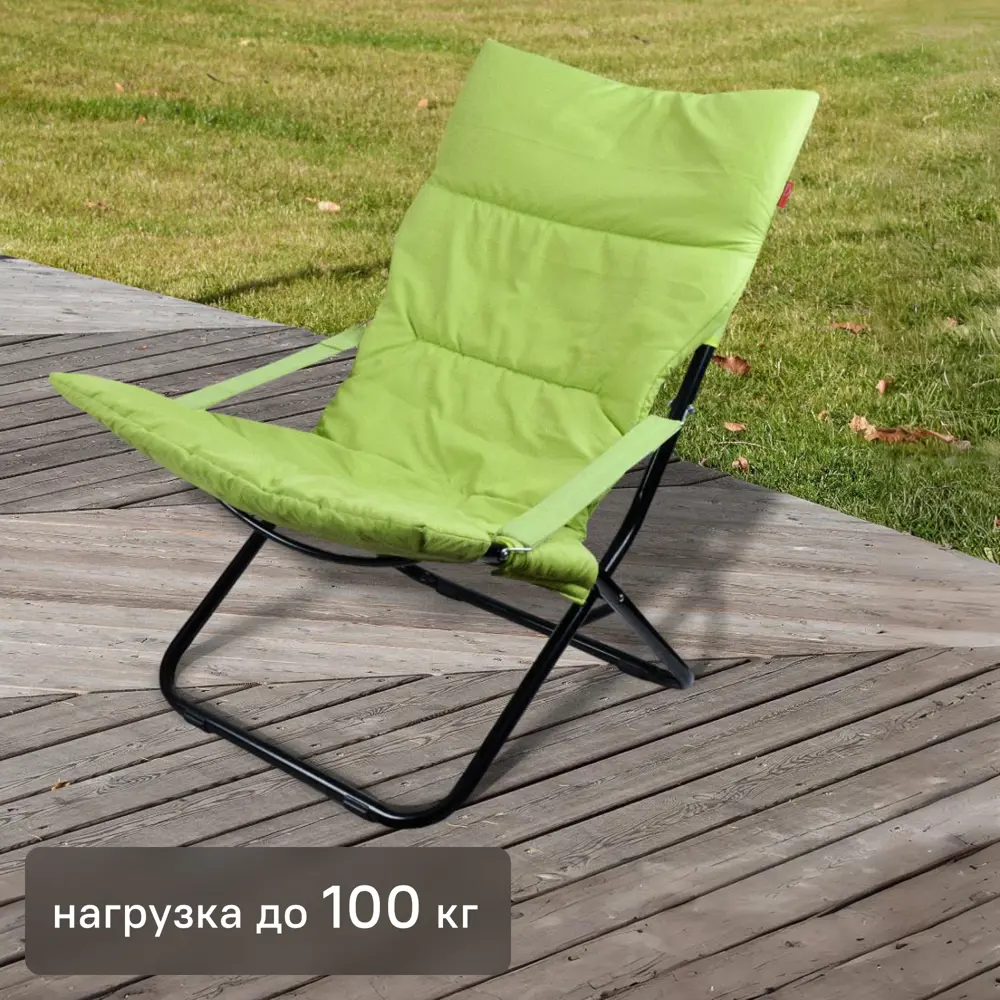 Кресло-шезлонг Nika Haushalt HHK4-LM/G складное 86x64 см сталь зеленый 86326750 STLM-2088596 Santreyd мебель для отдыха