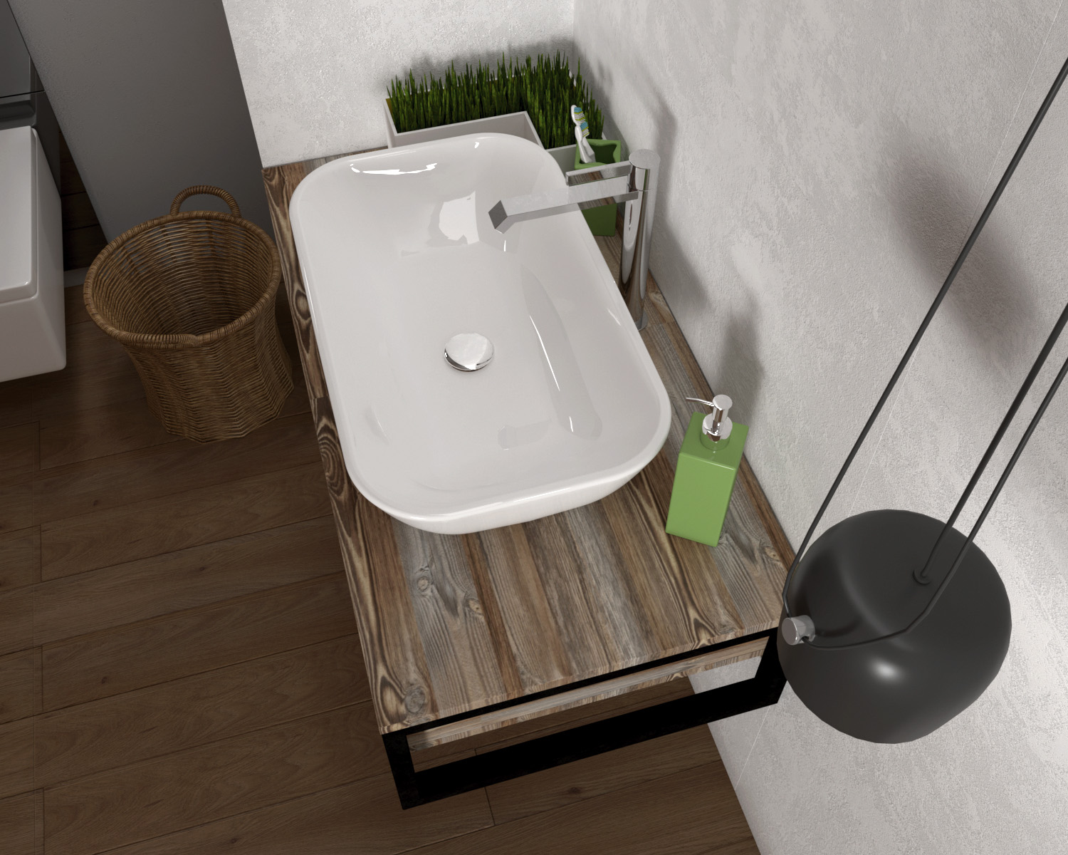 У85847 Тумба GRUNGE LOFT 100П 1в.я Дуб Намибия 1 Marka GRUNGE LOFT  - Вид №1