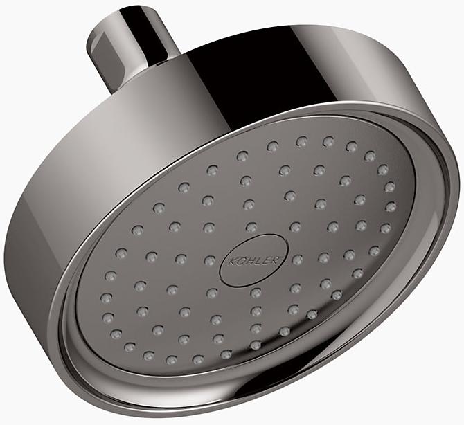 KOHLER Однофункциональная настенная душевая лейка Purist 2,5 галлона в минуту с технологией всасывания воздуха Katalyst K-965-AK-TT 