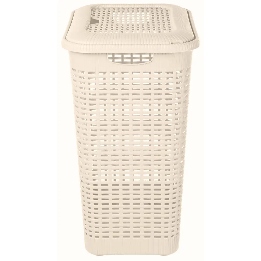 Корзина для белья Бытпласт Rattan Style 30 л полипропилен цвет бежевый Ротанг STLM-2065134 - Вид №4