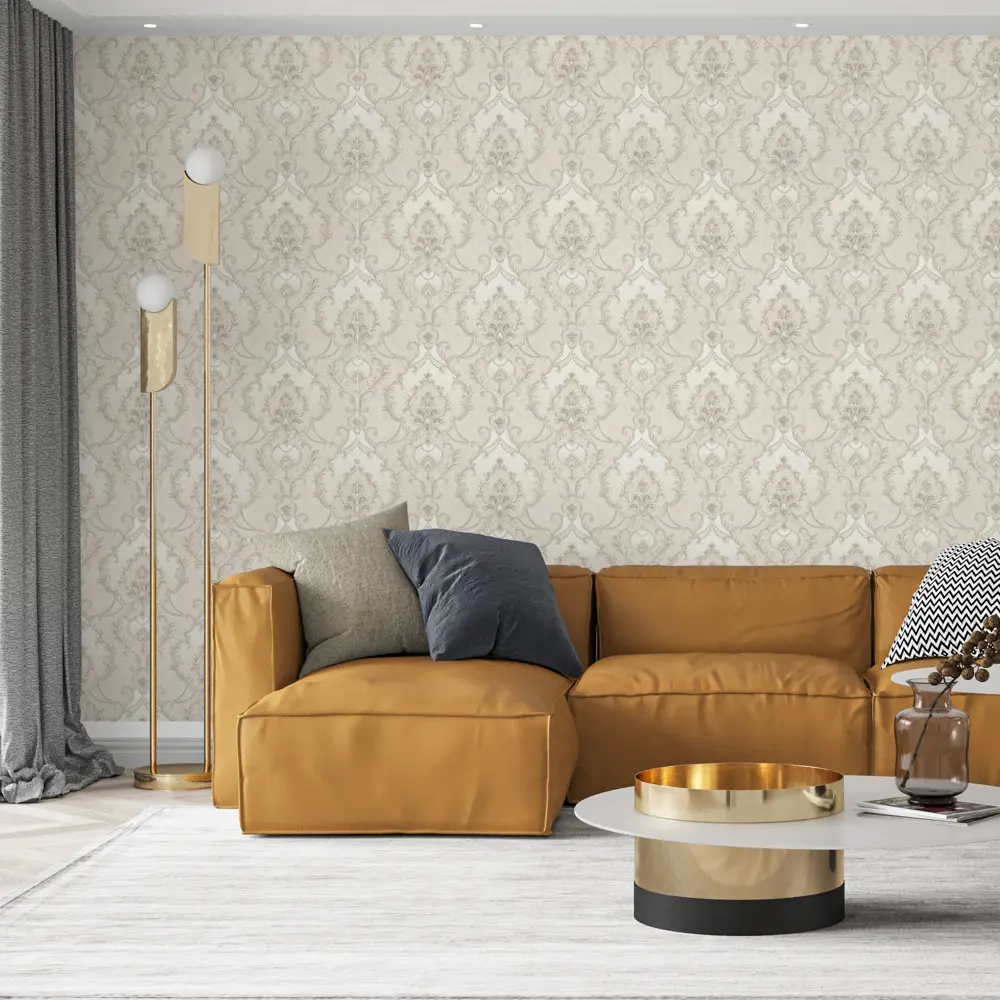 Обои флизелиновые Московская обойная фабрика Арабелла бежевые 1.06 м 4188-3 STLM-2055579 - Вид №2