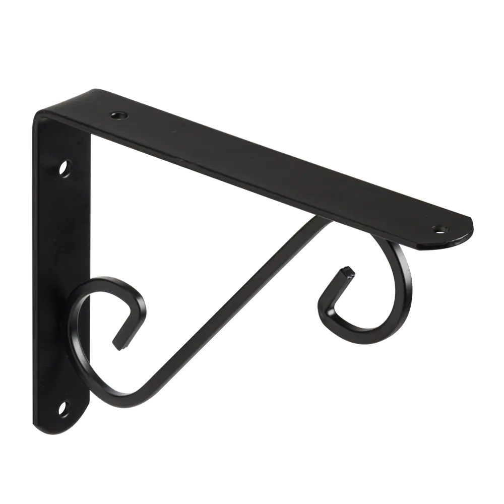 Декоративный кронштейн Volute 14x19 см нагрузка до 30 кг цвет черный 89438020 STLM-2012941 Santreyd  - Вид №2