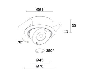 Алюминиевый регулируемый светодиодный прожектор L&L Luce&Light Ciak ARCH-00142848 - Вид №4
