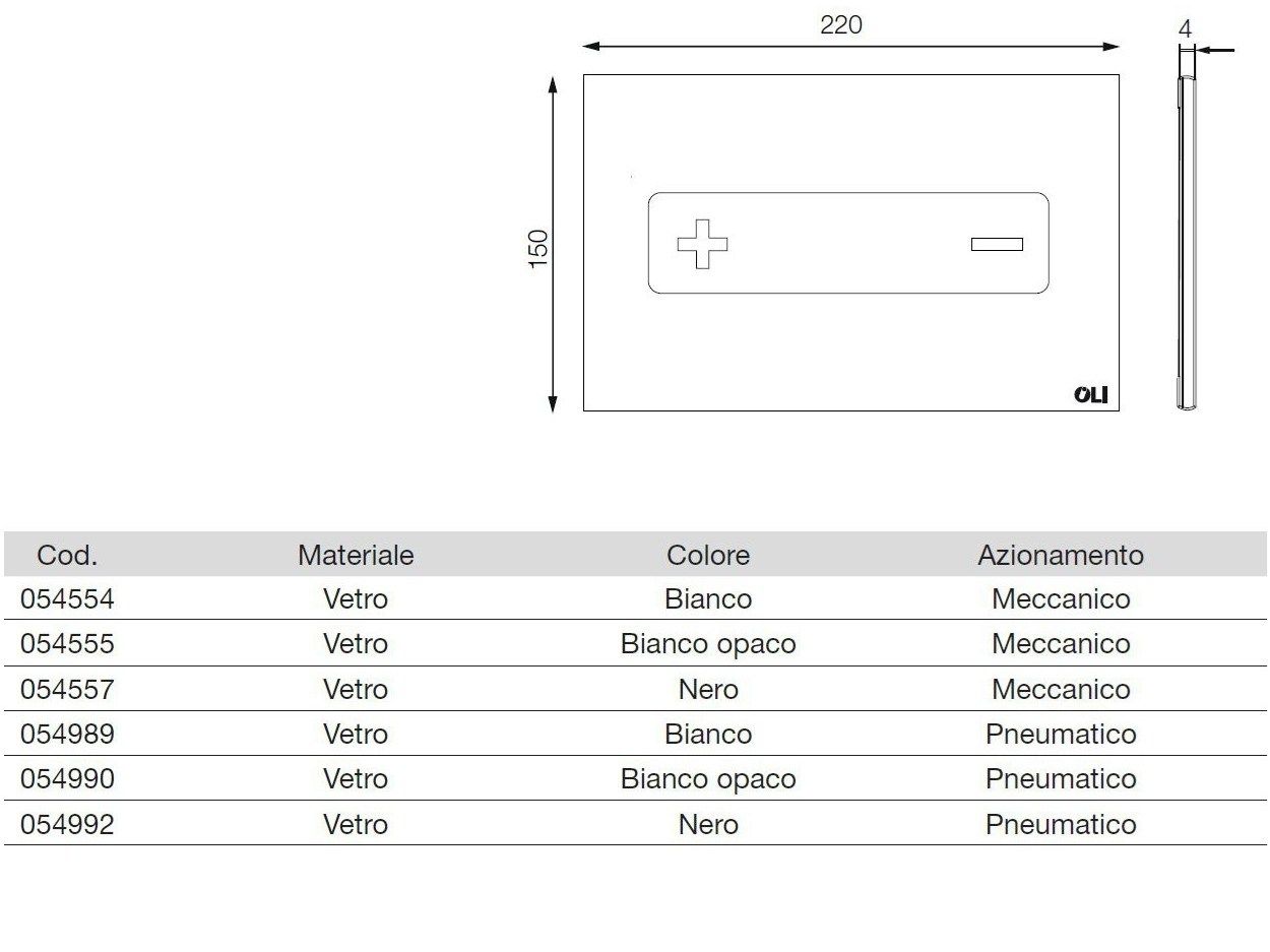 Стеклянная панель управления туалетом OLI OCEANIA ARCH-00087622 - Вид №4