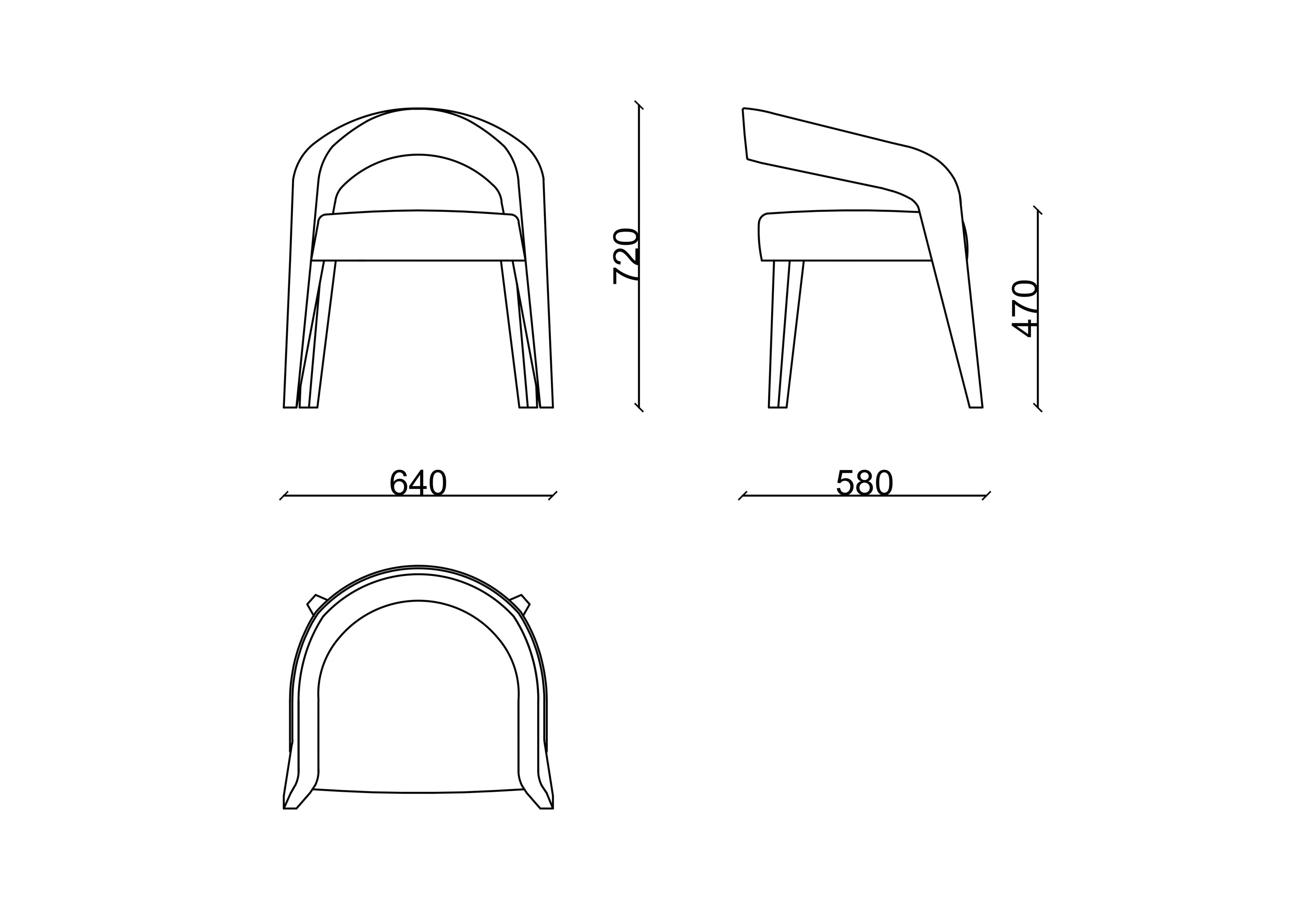 Мягкий стул RIVATELIER PHOENIX ARCH-00006161 - Вид №3
