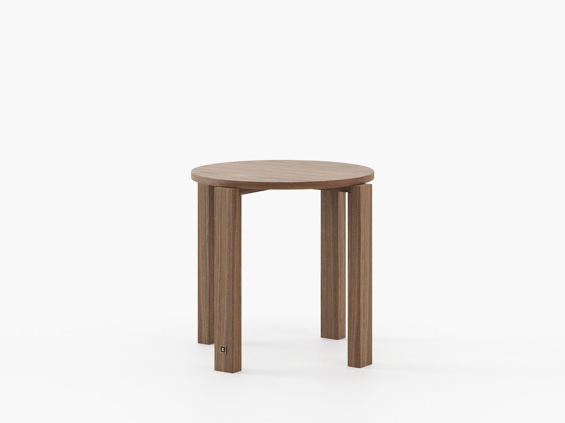 Высокий круглый деревянный журнальный столик Laskasas TASOS ARCH-00030807 - Вид №7