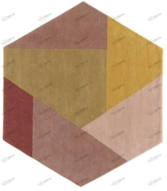 Toulemonde Bochart Шерстяной коврик с геометрическими мотивами Access sun-id-1480762