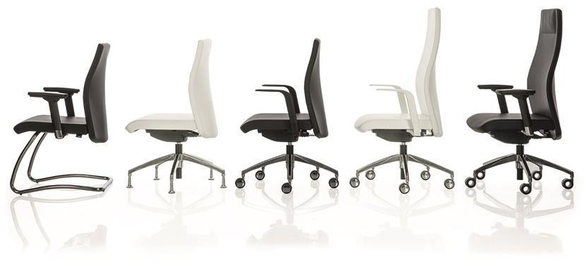 Luxy Кожаное офисное кресло на санях с подлокотниками Smartoffice 4offi02, 4offi04  - Вид №4