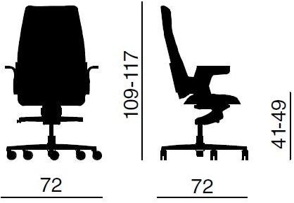 Quadrifoglio Стул для руководителя со средней спинкой Dea sun-id-1458126 - Вид №3