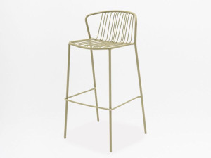 Стальной стул с порошковым покрытием с подлокотниками