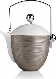 66820 JL Coquet Чайник/Кофейник 1л "Хемисфер" (платиновый) Фарфор