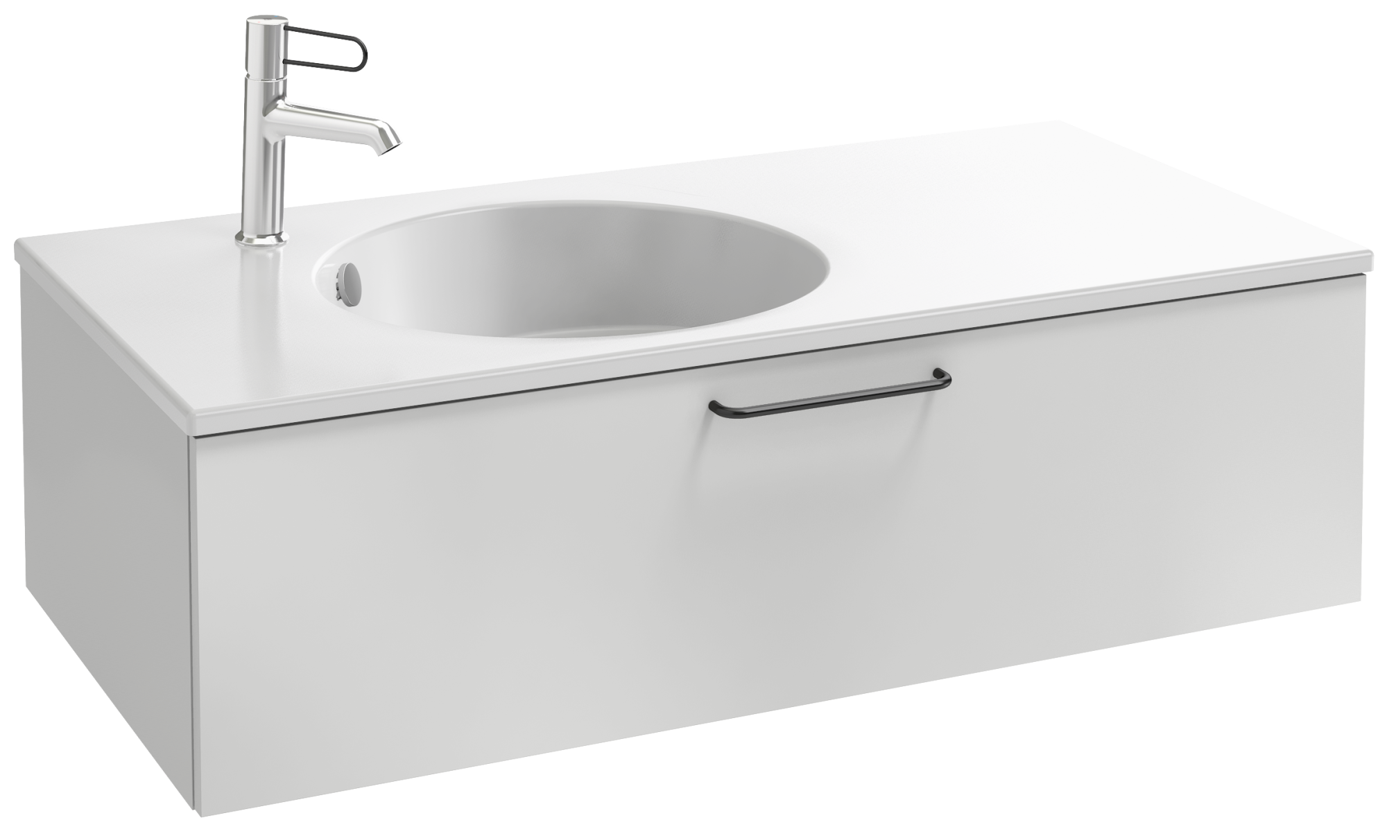 EB2516-R9-N14 Тумба под столешницу 100 см, 1 ящик, черная ручка JACOB DELAFON ODÉON RIVE GAUCHE ODEON RIVE GAUCHE