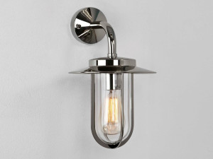 Цинк и стекло открытый настенный светильник