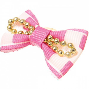 ПР0047665 Бантик Бабочка "Ностальжи" с золотым украшением (пара) 3,5х2,5см V.I.PET