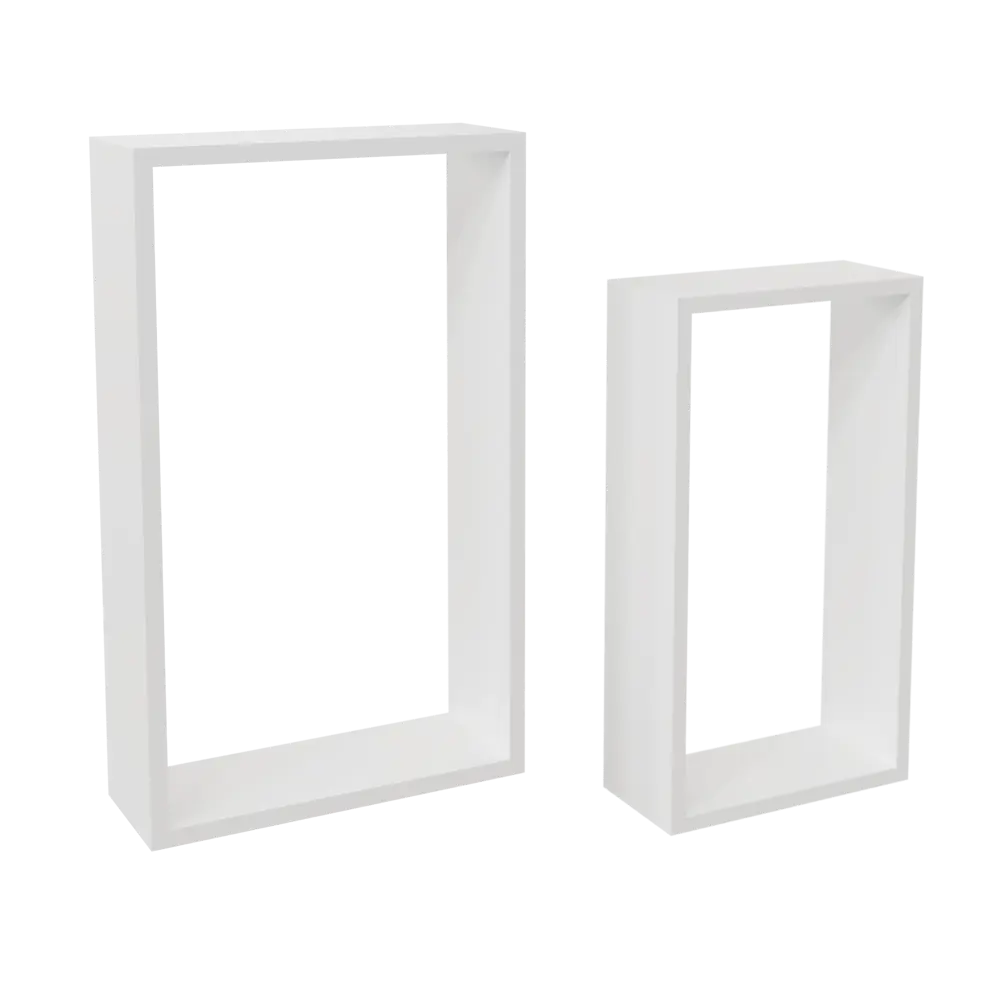 Полка настенная Spaceo 45x27 см/40x22 см МДФ цвет белый 2 шт 82877495 STLM-2038567  - Вид №6