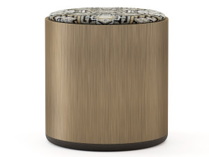 Круглый пуф из шпона