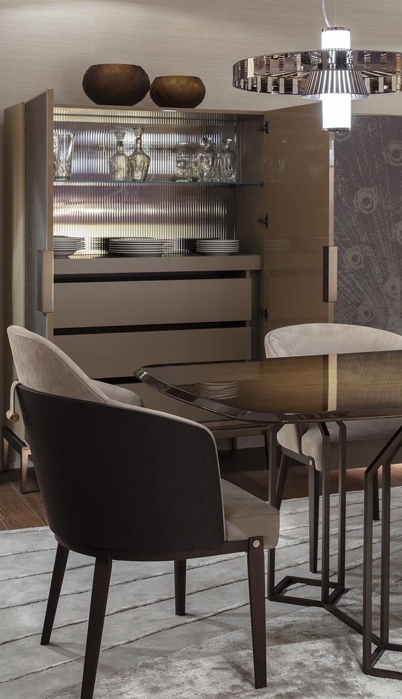 Paolo Castelli Лакированный буфет из мдф и сатинированного стекла Peacock sun-id-1445408 - Вид №5