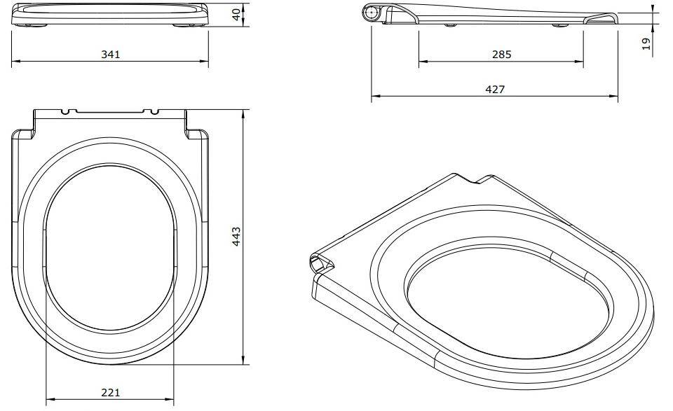 2373100 Крышка сиденье для унитаза Sanindusa Sanibold - Вид №1