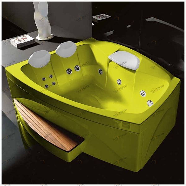 Ванна GRUPPO TREESSE Matrix Slim V763B-Z большая с подголовником глубокая с гидромассажем и дезинфекцией жёлтая STXV763BZ