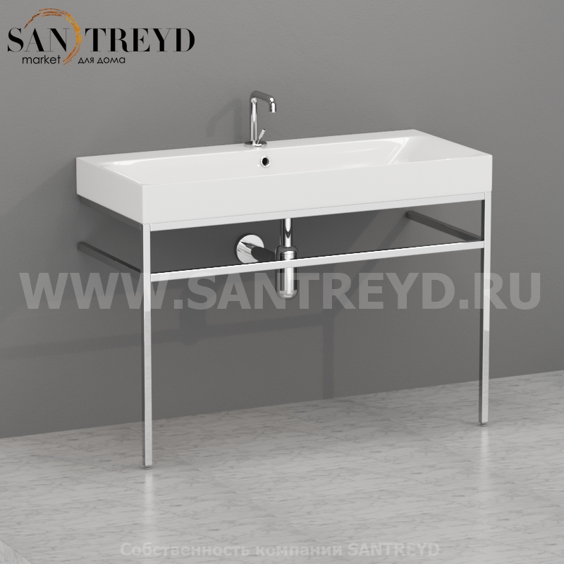 9152K1 Структура напольная из хромированной латуни под умывальник 100 см Kerasan Cento Италия