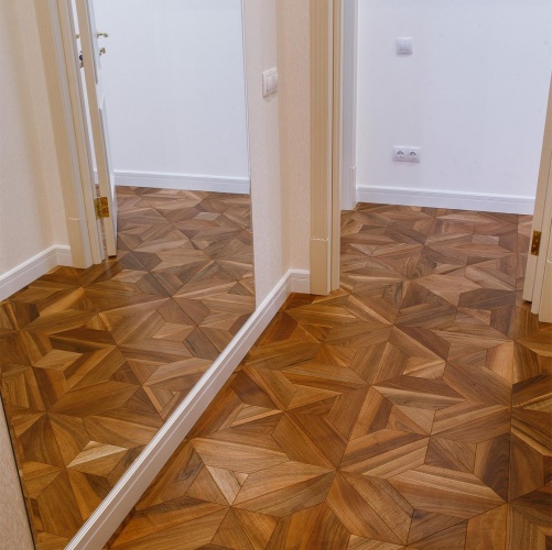 Модульный паркет Da Vinci Yulia Орех Европейский (Грецкий) Натур (Гладкая) 444х444 мм 2600600711 - Вид №9