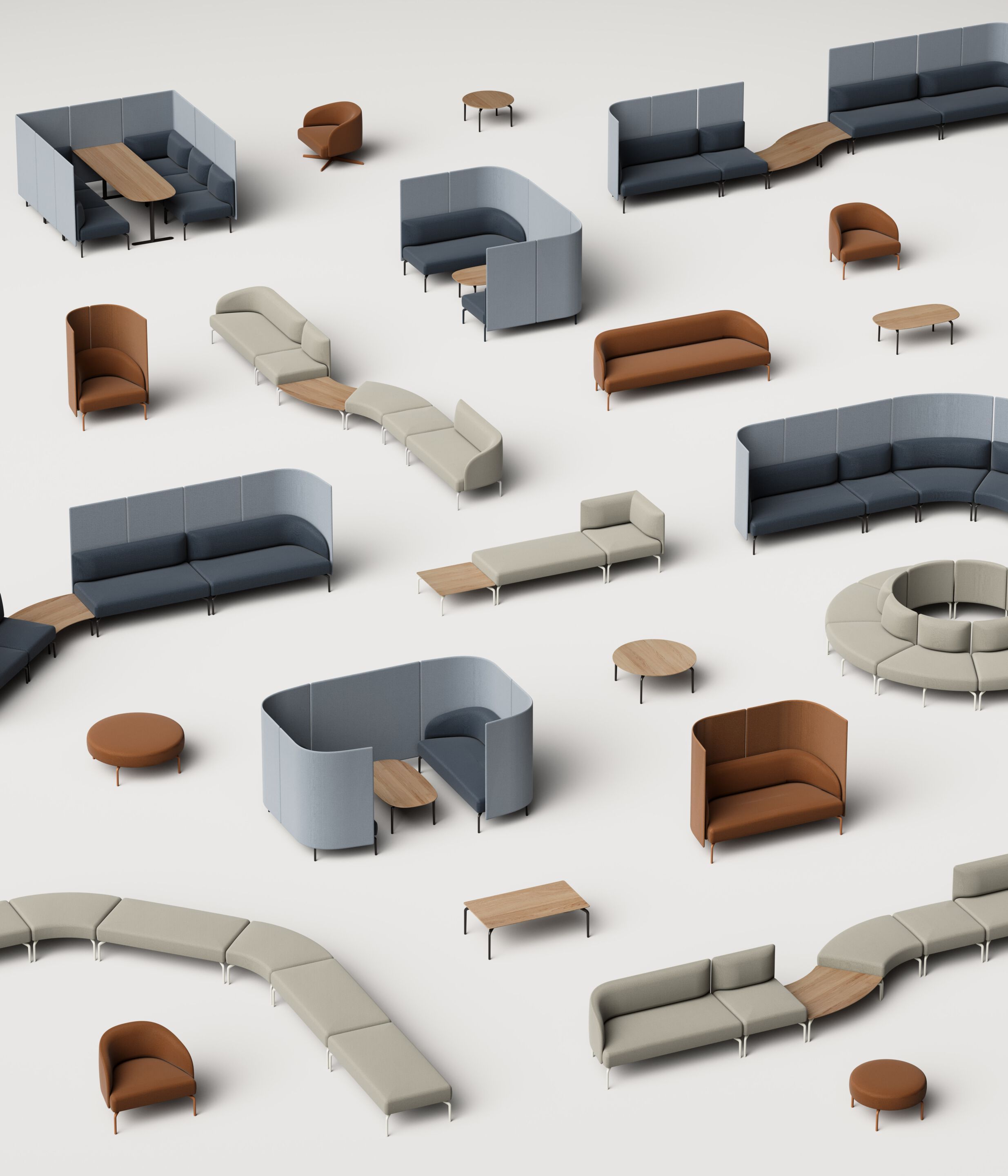 Офис остров модульная ткань INCLASS ARCH-00074816 - Вид №5