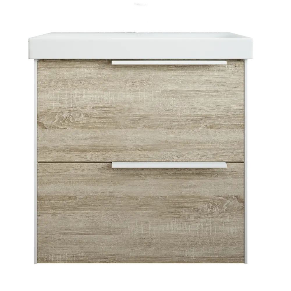 Тумба под раковину подвесная Sanflor Барселона 60 см цвет дуб сонома STLM-2040742