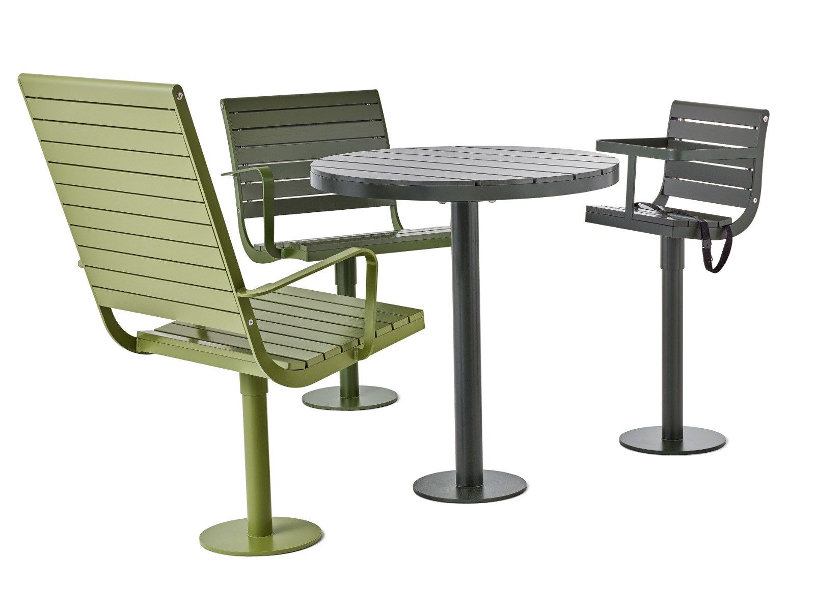 Наружное сиденье из стали с порошковым покрытием Nola Industrier парк ARCH-00058457