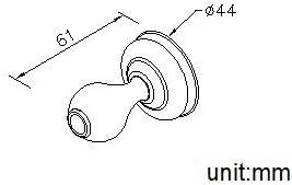 JUSTIME Металлический крючок для халата Classik 6703-50-80cp - Вид №1