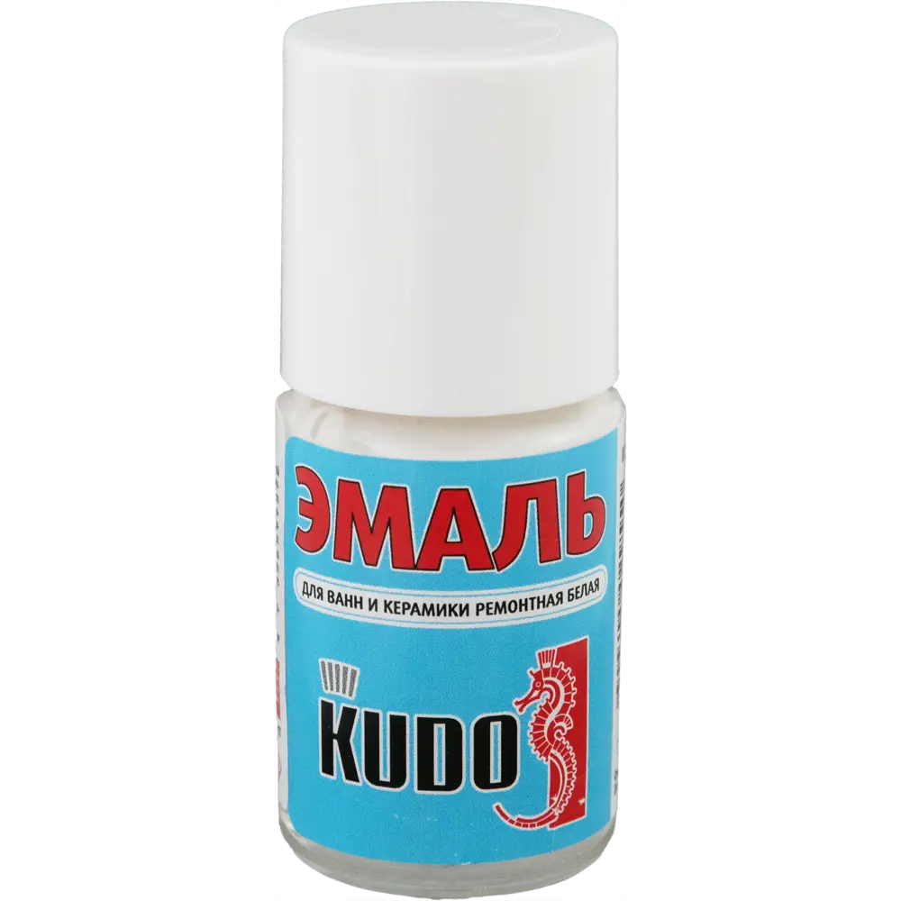 Эмаль для ванн и керамики Kudo с кисточкой, цвет белый, 15 мл 82492026 STLM-2168713 