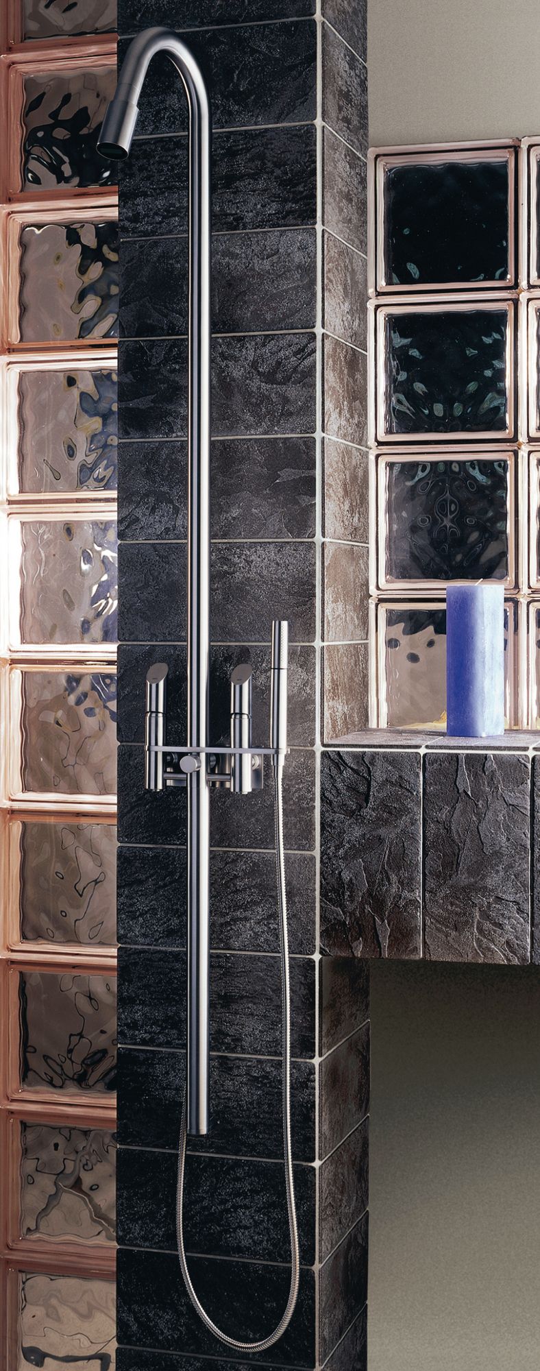 Настенная душевая колонка из нержавеющей стали с ручным душем MGS ARCH-00136241 - Вид №2