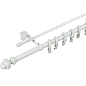 Карниз двухрядный Classic 300 см металл цвет белый