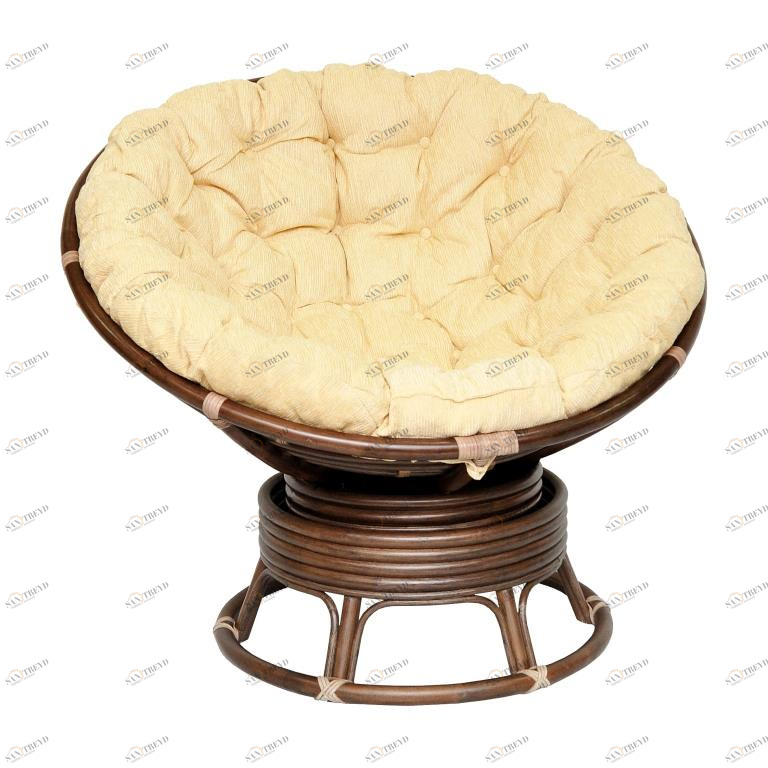 Кресло механическое коричневое Papasan Matte ЭКО ДИЗАЙН CLASSIC RATTAN 129597 Бежевый;коричневый 