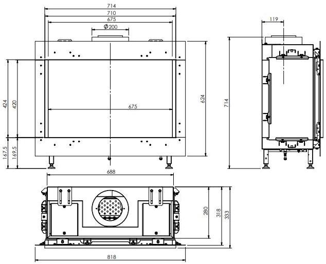 Element4 Газовый камин Summum sun-id-1444951 - Вид №1
