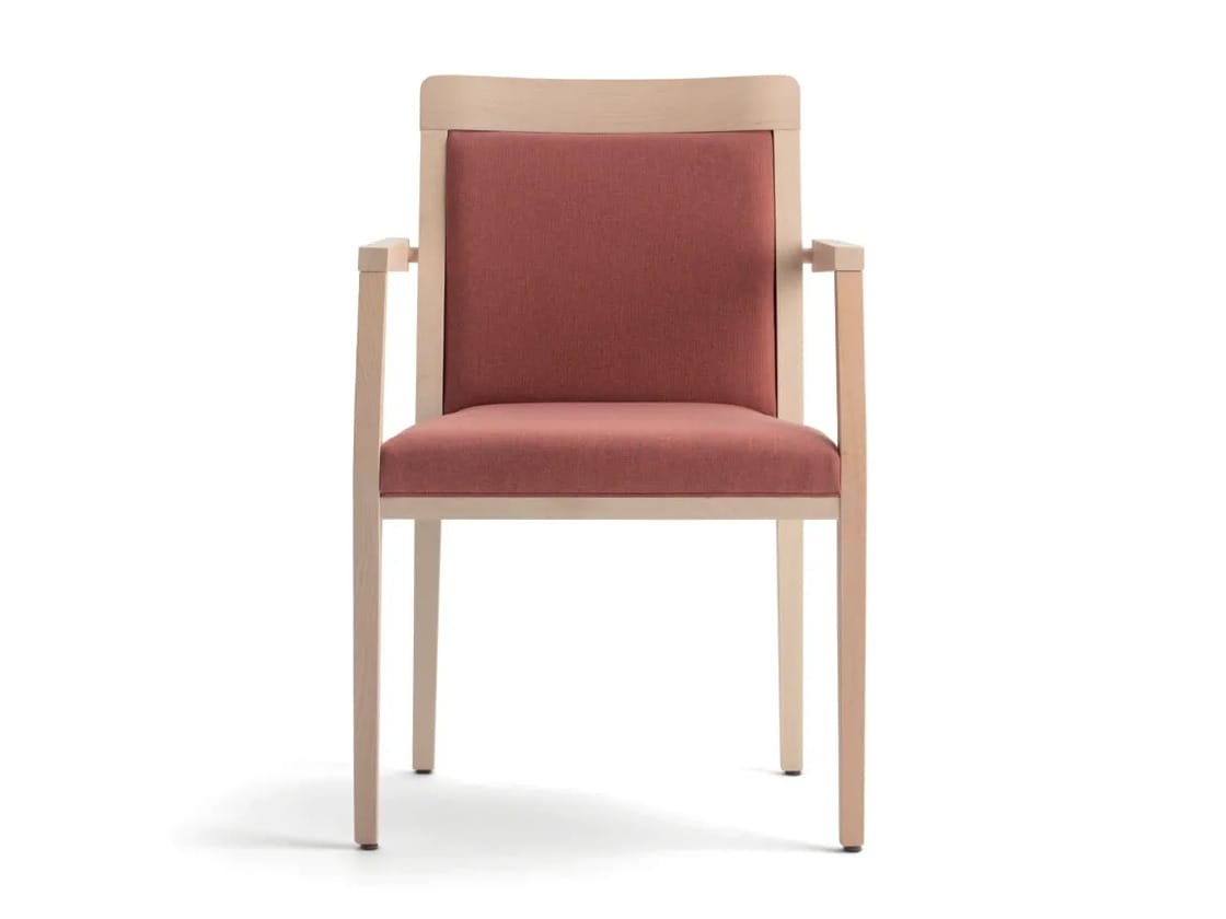 Штабелируемый стул из бука с подлокотниками Palma ARCH-00152316