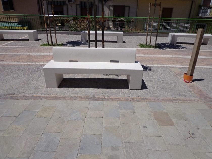 Manufatti Viscio Скамья из композитного материала в современном стиле со спинкой  Cc 25  - Вид №1