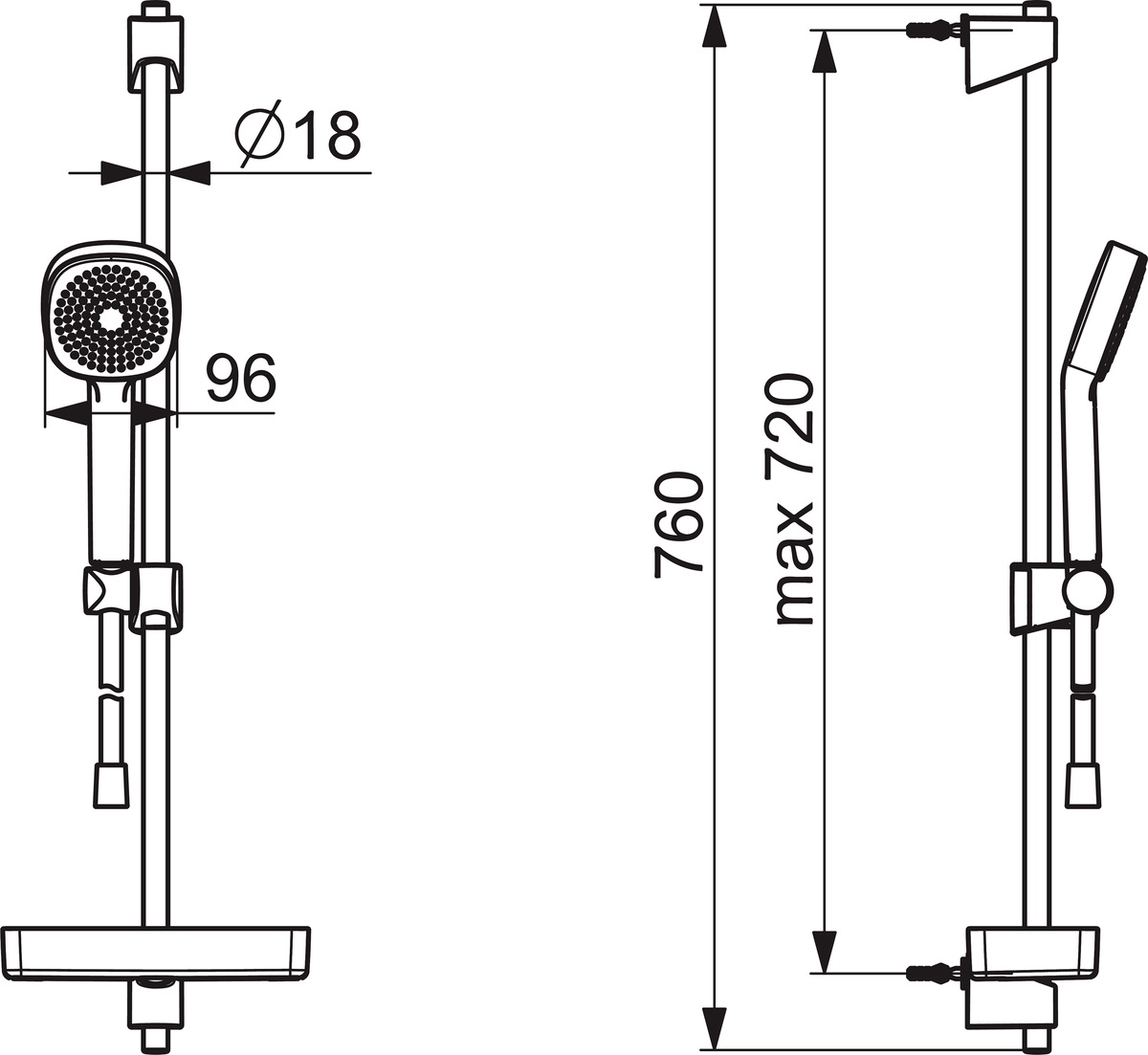 Oras 558 Душевой комплект 558 Apollo Style Хром  - Вид №1