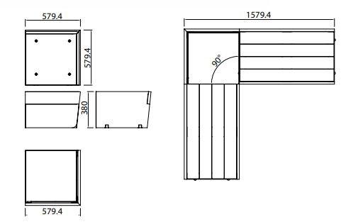 Tarimatec Кашпо для общественных мест в wpc Accessori sun-id-1393847 - Вид №4