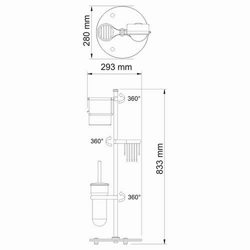 K-1236 Комбинированная напольная стойка WasserKRAFT  - Вид №6