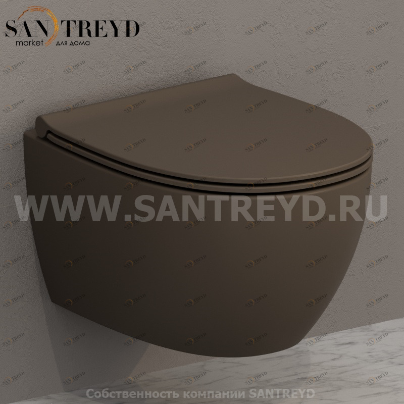 MDS04CS Подвесной унитаз настенный Коричневый Ceramica Globo 4ALL Италия