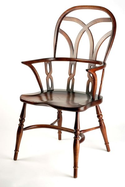 W521 Готическое кресло Interlace Windsor Arm Chair ijlbrown  - Вид №2