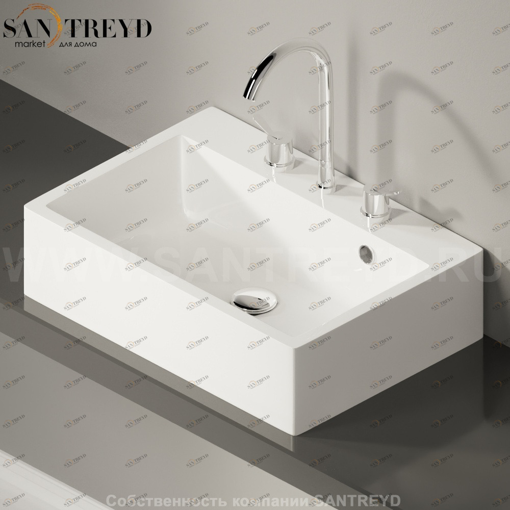 ACER720P3RZZ Накладная раковина на столешницу  прямоугольная Agape 