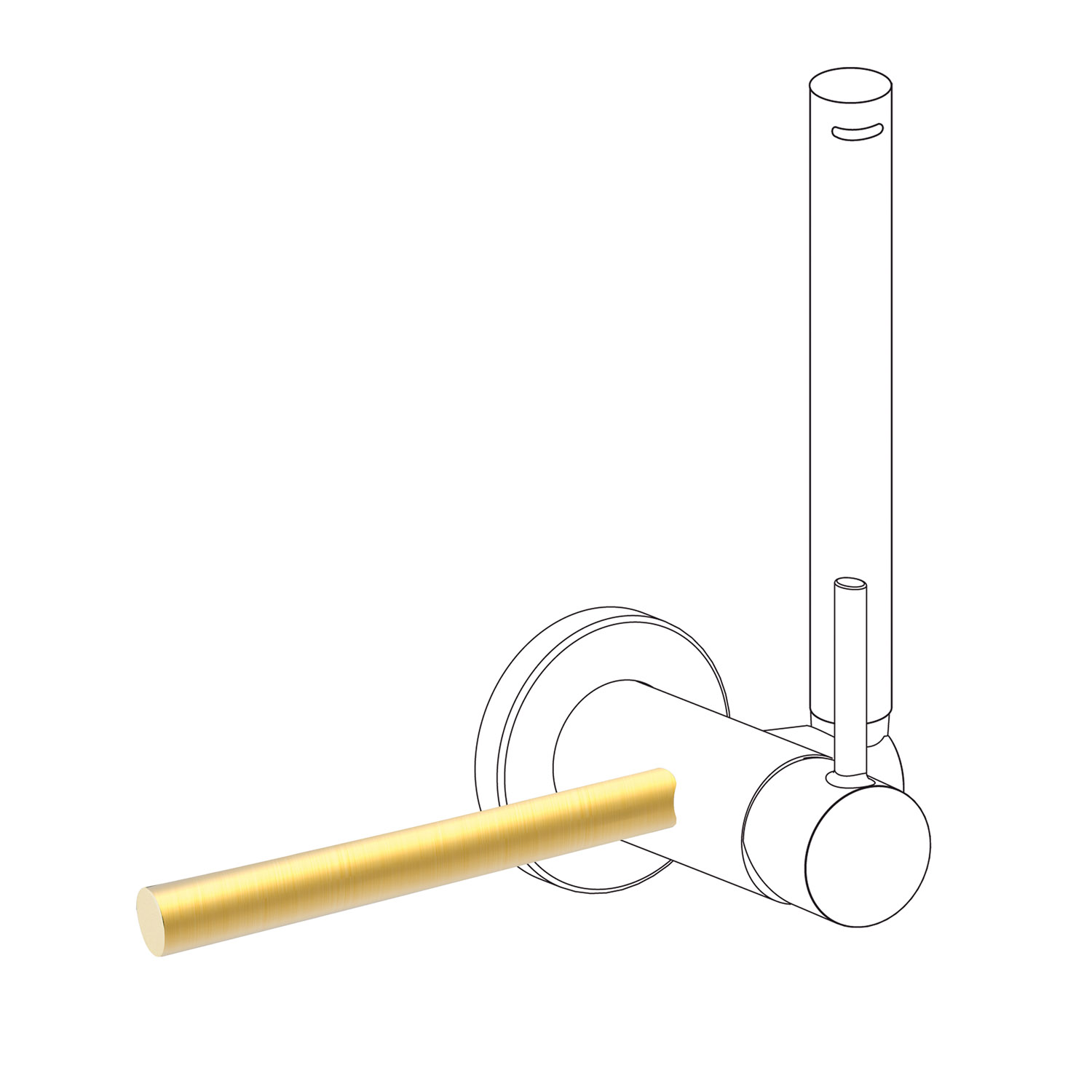 Аксессуар для полотенцесушителя для смесителя унитаза с душем-03412401OM TRES 