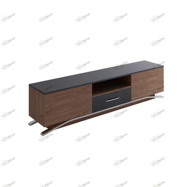 Тумба под телевизор орех с черным 160 см 8128 UNICO  249553 Коричневый;черный 